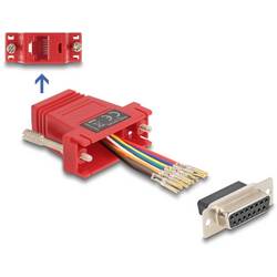 Delock 67112 VGA / RJ45 Adapter [1x D-SUB-Stecker 15pol. - 1x RJ45-Buchse] Rot