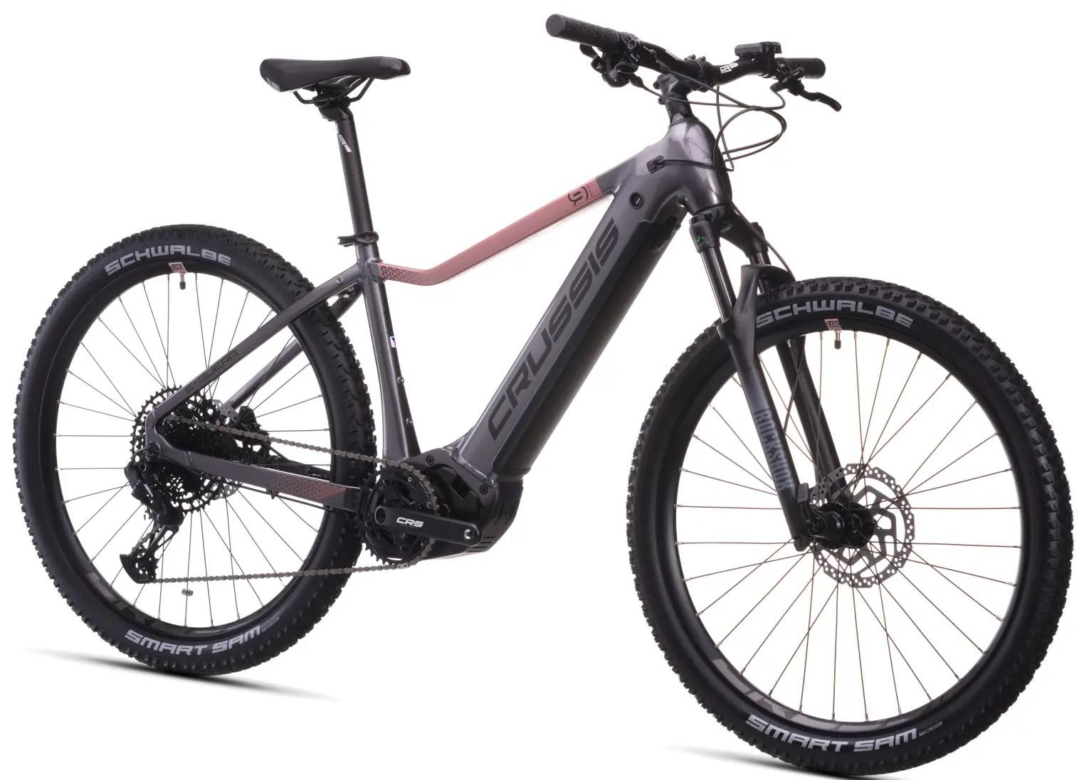 E-Bike Elektrofahrrad e-MTB Damen 27,5" Crussis Modell e-Guera 9.11 715Wh 19,88Ah 95Nm 2026 Rahmengröße 19"(46 cm) Grau/Roßa