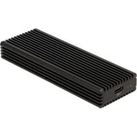 Externes USB Type-C Combo Gehäuse für M.2 NVMe PCIe oder SATA SSD, Laufwerksgehäuse schwarz
