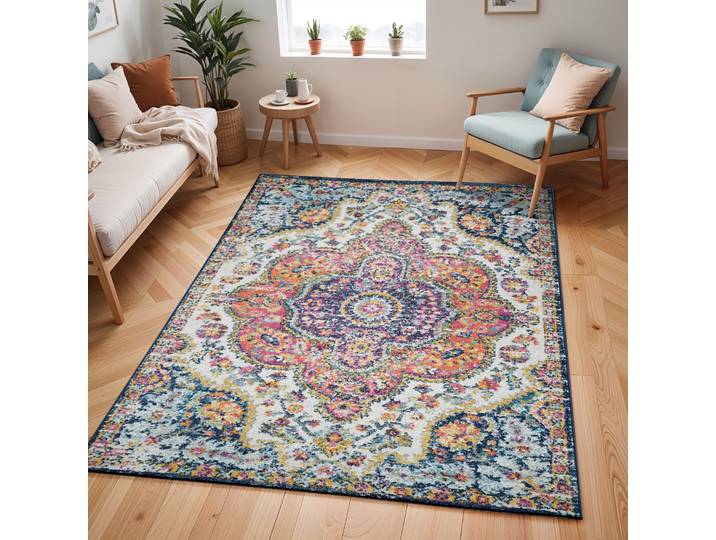 Teppich LIVABLISS RABAT , bunt (mehrfarbig), B:120cm H:10,7mm L:170cm, Polypropylen, Teppiche, Teppich