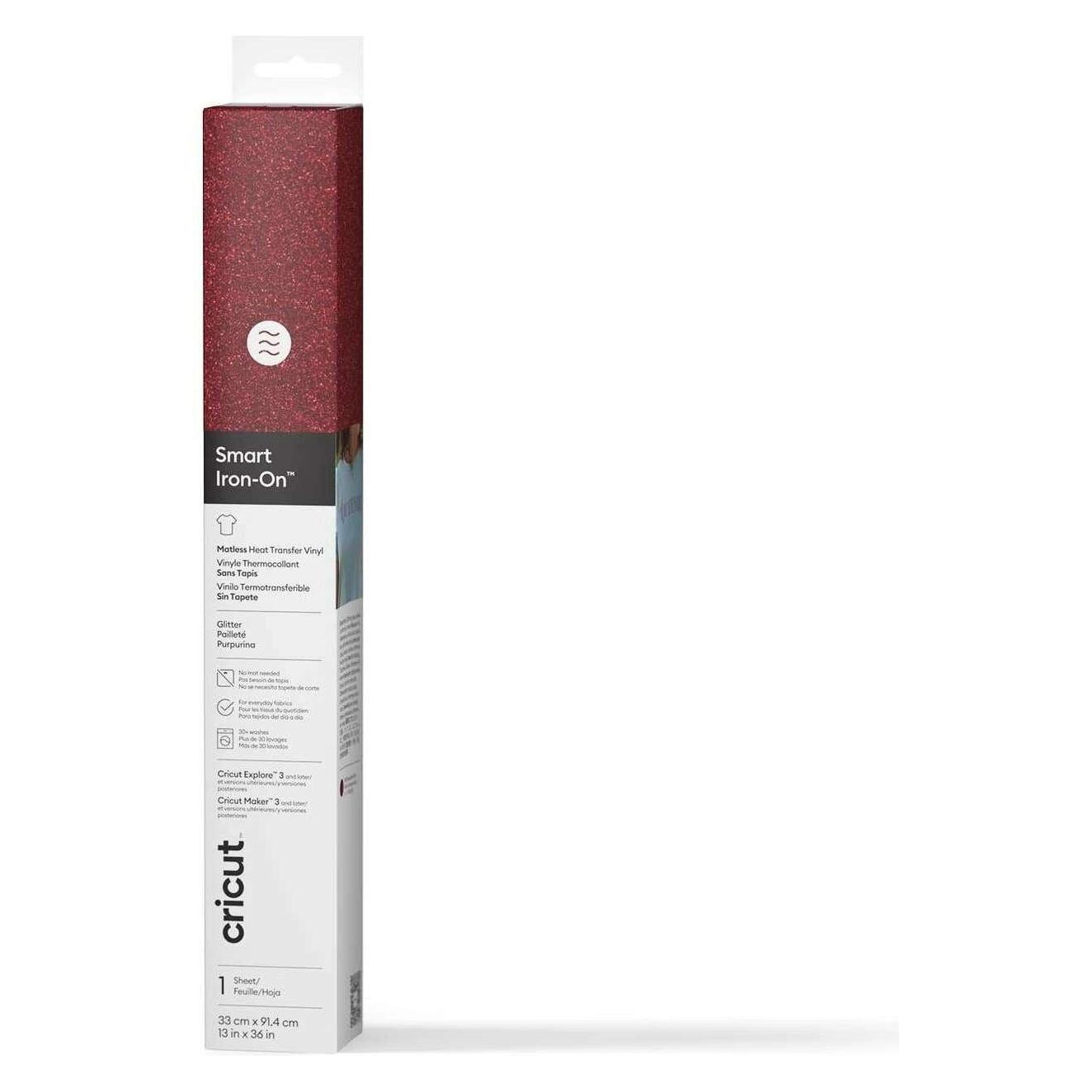 Cricut Smart Iron-On 33x91cm Glitter Red (P) (2011652)