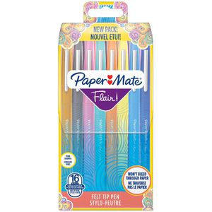 Papermate Filzstifte Flair M, 2061394, Strichbreite 0,7mm, im Etui, 16 Stück