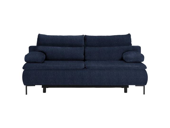 Novel Boxspringsofa, Dunkelblau, Metall, Füllung: Schaumstoff, 202x93x100 cm, Stoffauswahl, Wohnzimmer, Sofas & Couches, Schlafsofas, Schlafsofas mit Bettkasten