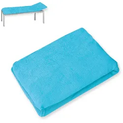Liegenbezug aus Frottee türkisblau 65 x 195 cm