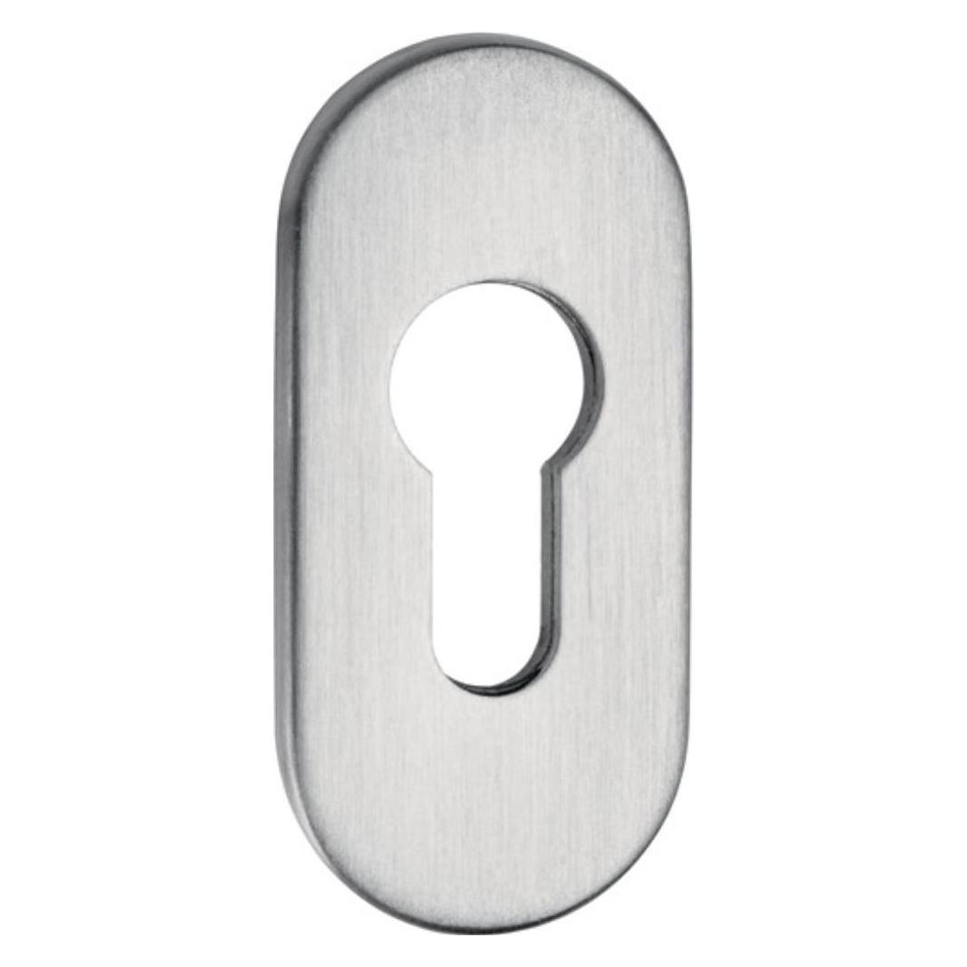 EDI Schlüsselrosette 0813/6003 Aluminium F1 Schildstärke 6 mm PZ oval (Türgriff) (0813/6003/01)