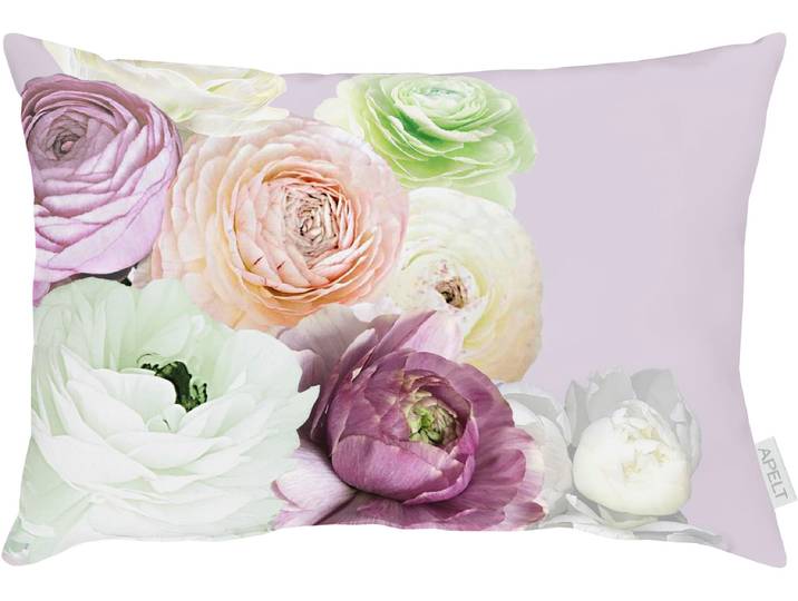 Dekokissen APELT 6802 Gr. 1, lila (lavendel, bedruckt), B:33cm H:5cm L:45cm, Baumwolle, Polyester, Dekokissen_Sitzkissen_Kissenhüllen, Dekokissen