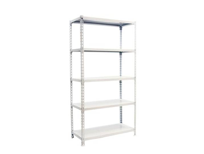 Simon Rack Metallregal 2000x1100x300 mm - Simonclick 5 Höhen, Metallablage, Biegepunkt 200 kg, Korrosionsschutzlackierung, Klicksystem-Montage, Weiss