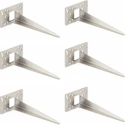 Novatool 6 x Gartenspies 10 x 6 x 18 cm Edelstahl Profi Bodenanker für Lampen Bodenhülse Erdanker Gartenspiess Gartenspieße Gartenzubehör Steckdosensäulen Erdnagel Erdbefestigung Stahl