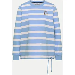 Sweatshirt mit Streifenmuster Blau M