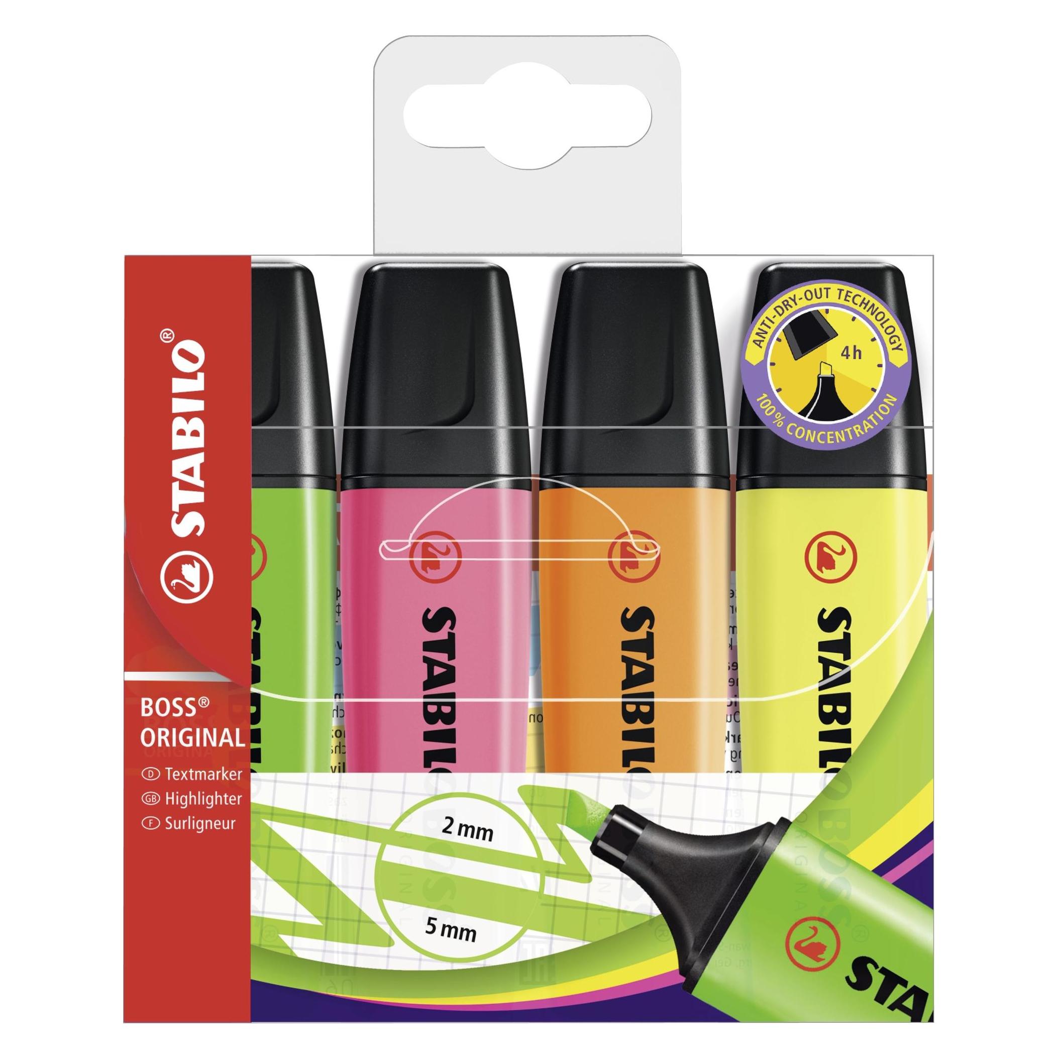 Stabilo BOSS ORIGINAL Textmarker (4x) (107004)