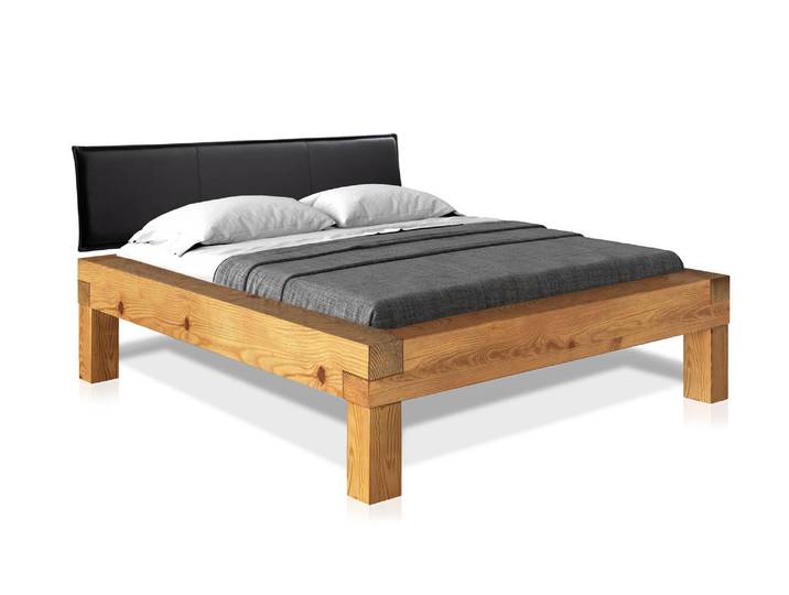 CURBY 4-Fuß-Balkenbett mit Polsterkopfteil, Material