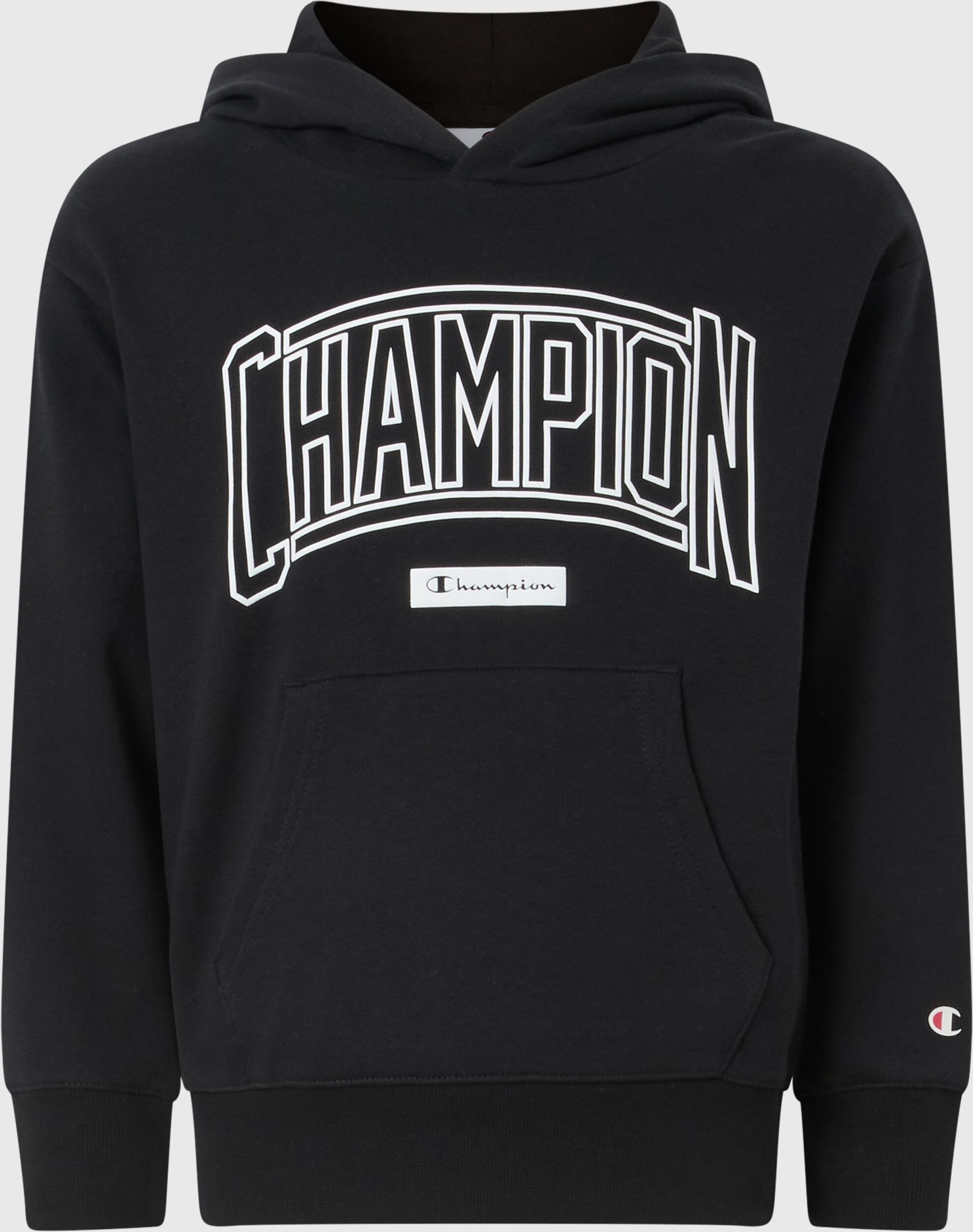 Kapuzensweatshirt CHAMPION "COLLEGE Terry Hoodie Large Logo", Jungen, Gr. XXL (176), nbk, Obermaterial: 82% Baumwolle, 18% Polyester, Sweatshirts Kapuzensweatshirt, mit Kapuze, Langarm nbk XXL (176)