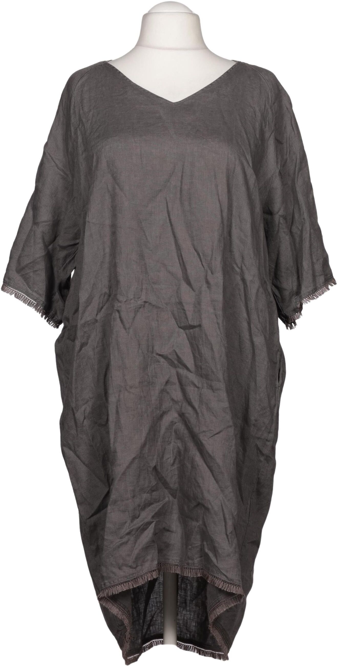 Christian Berg Damen Kleid, Grau, Gr. XL, Leinen - Second Hand