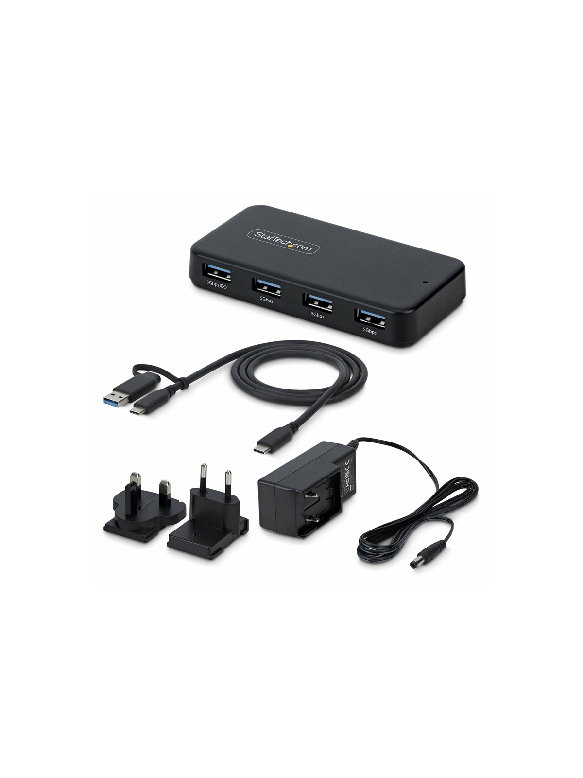 StarTech.com 4-Port USB A Hub USB-Hubs - USB 3.2 - 4 - Schwarz
