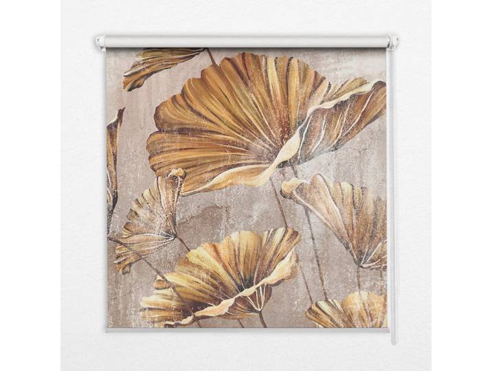 Tulup Innenrollo - Fensterrollo - Rollo - 60x40 cm - Pflanzen, Grau, Kunststoff, Rechteckig, 60x140x0.5 cm, Heimtextilien, Vorhänge, Rollos