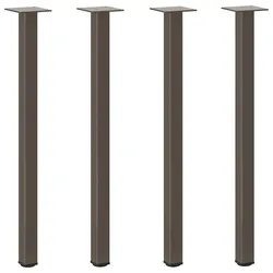 Helloshop26 - Set mit 4 verstellbaren Konsolentischbeinen 72 x 74 cm modernes Design Stahl natur