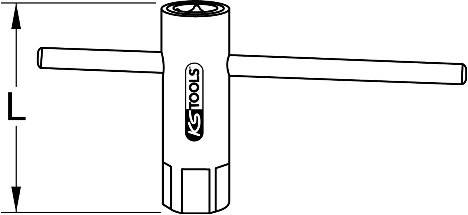 KS Tools Knebel für Verlängerung, 200mm (331.0627)