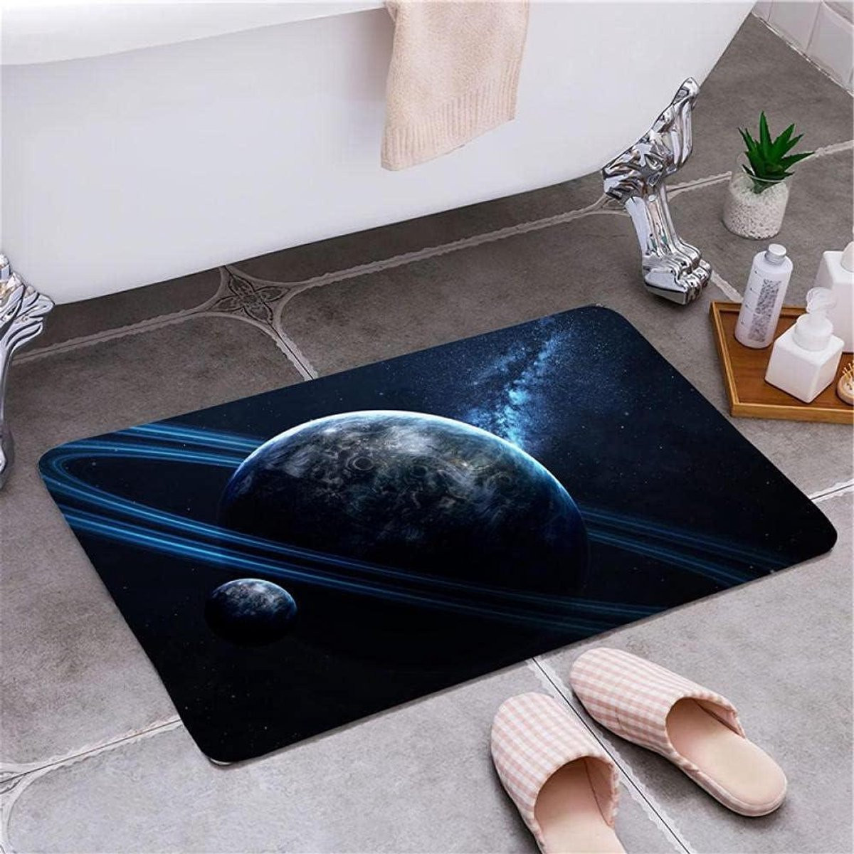 Grijs antislip deurmat entree tapijt 50 x 80 cm