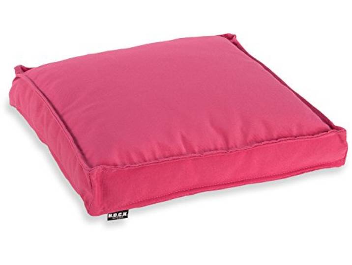H.O.C.K. Sitzkissen Outdoor Stuhlkissen Classic Uni – UV-beständig, wasserabweisend, Fleckschutz – Garten Terrasse Balkon (50x50x5cm, Pink)