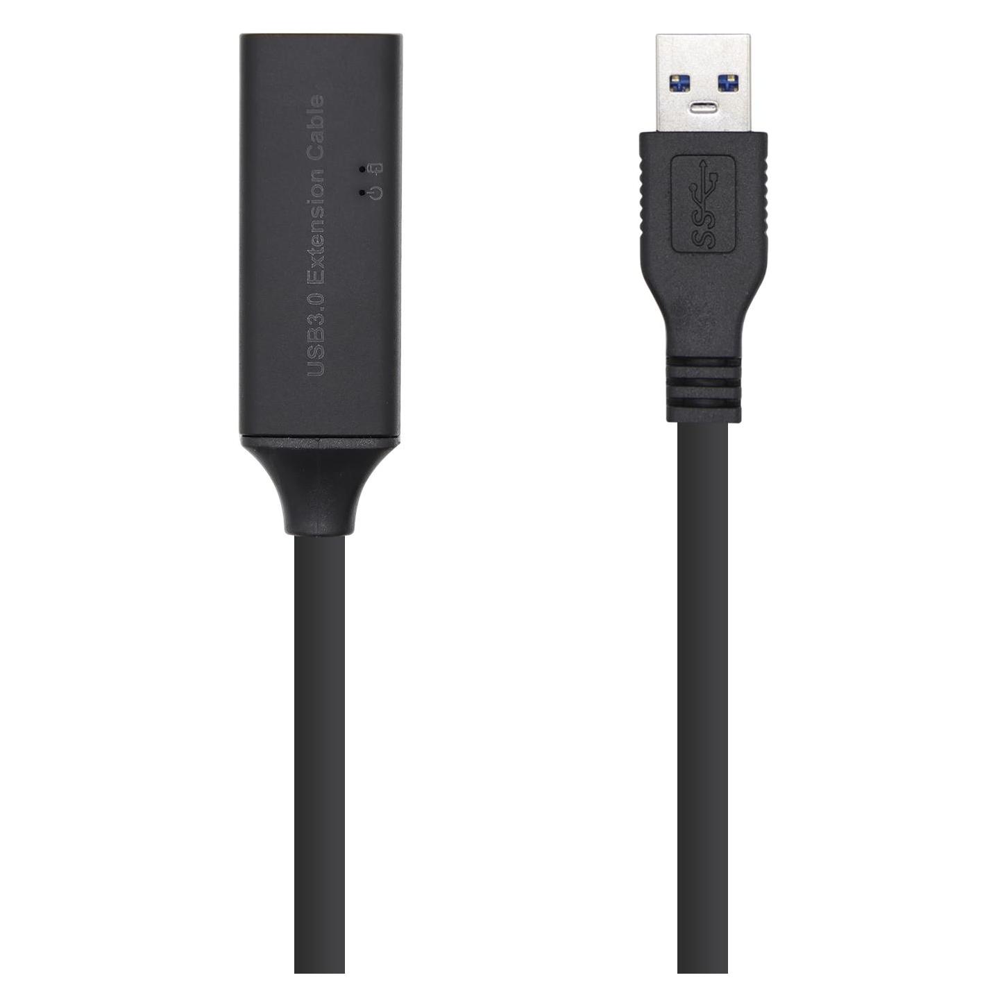 Aisens A105-0407 USB Kabel 5 m USB 3.2 Gen 1 (3.1 Gen 1) USB A Schwarz (5 m, USB 3.2 Gen 1) (A105-0407)