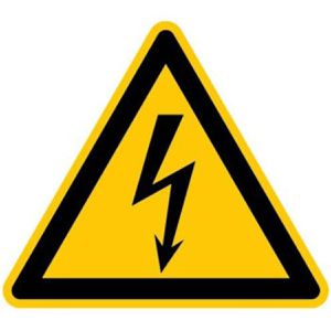 Böttcher-AG Hinweisschild ISO 7010 W012, Folie, 5 cm, Warnzeichen, Elektrische Spannung, 1000 Stück