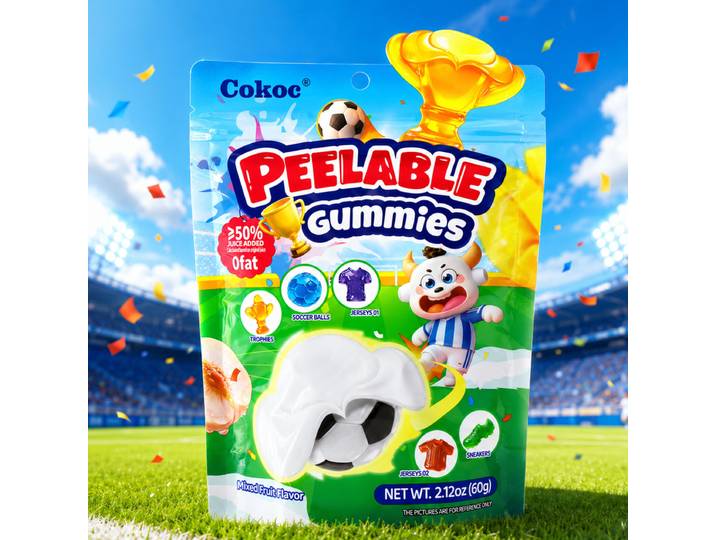 Cokoc afpelbare gummies voetbal 60 g