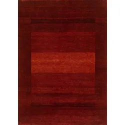 Gabbeh Teppich Milano Vision 70 x 140 cm Schurwolle Rot