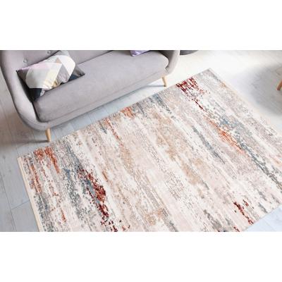 Teppich ME GUSTA "Akropolis 325", rosa (grau, lachsrosa), B:80cm H:12mm L:150cm, Polyester, Teppiche, Teppich, flacher Teppich mit Baumwollrücken, attraktiver Vintage-Look