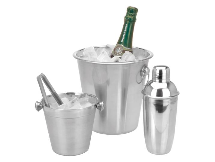 Cocktail Shaker Set 4-teilig silber