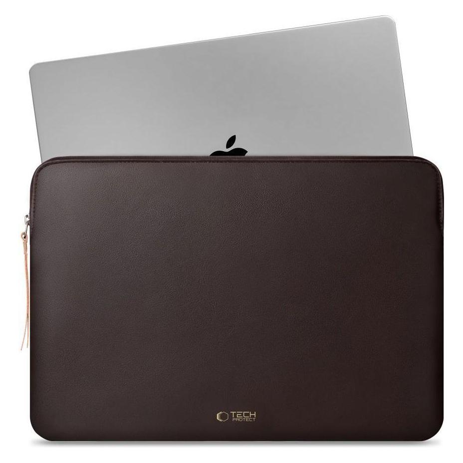 Tech-Protect Fleece-Laptoptasche 13-14" - Braun (14", Universal) (198735)