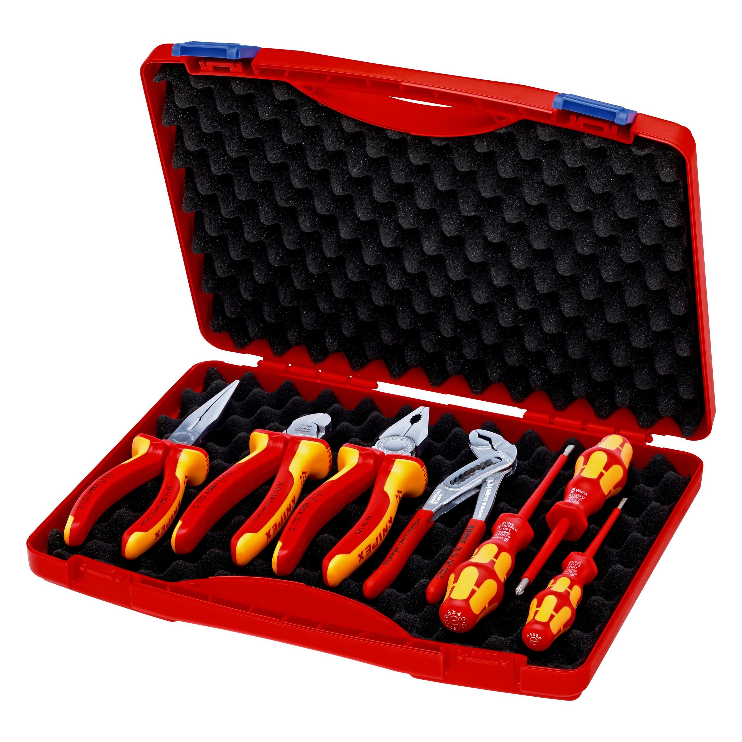 Knipex Werkzeug-Box RED Elektro Set 2 (7 Teile) (00 21 15)