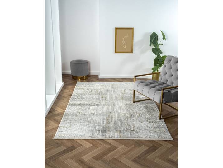 Teppich My Taste , beige (creme, hellgrau, altgoldfarben), B:160cm H:10mm L:230cm, Polyester, MYFLAIR MÖBEL & ACCESSOIRES, Teppiche, Teppich, Kurzflor, modernes Design, besonders weich, auch in rund erhältlich