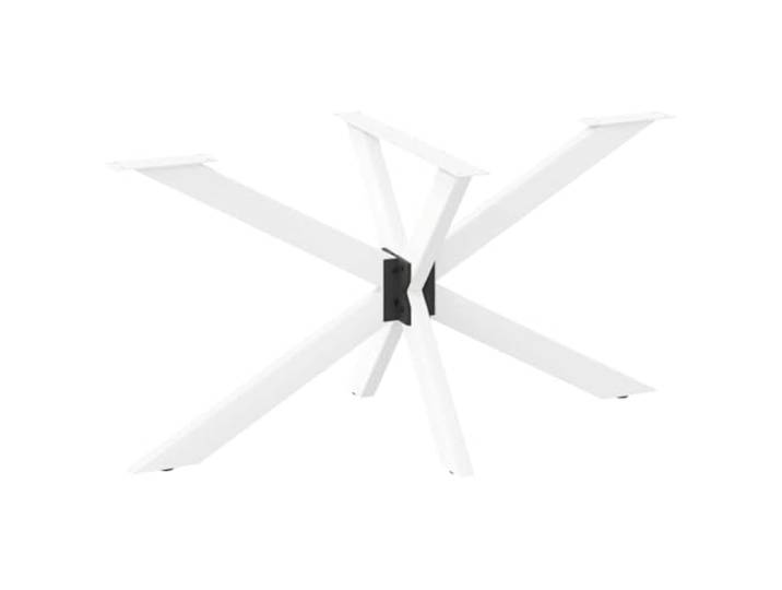 HGDFWRQW Esstischbein Spinnenform Tischgestell Metall Weiß 120x68 cm Spinnenbeine aus pulverbeschichtetem Stahl für das Esszimmer, inklusive Bodenschoner und Montageschrauben.