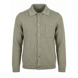 Strickjacke Polo-Kragen Louis Sayn grün, 52