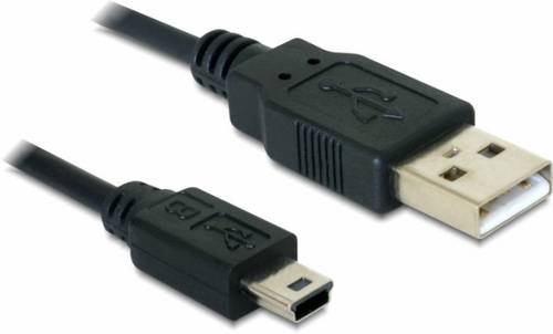 Delock USB-Kabel USB 2.0 USB-A Stecker, USB-Mini-B Stecker 1.00m Schwarz 82273