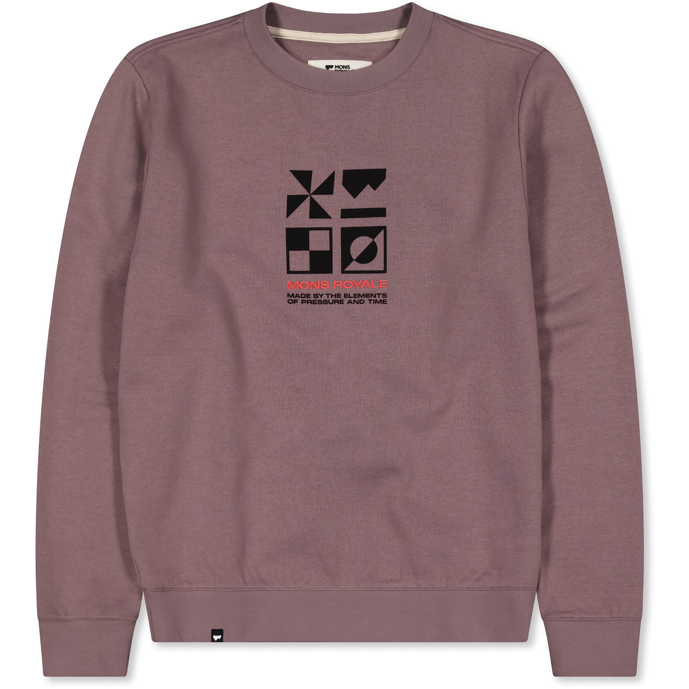 Mons Royale Inversion Merino Crew Damen Pullover lila Größe M Lifestyle Widerstandsfähig Merinowolle