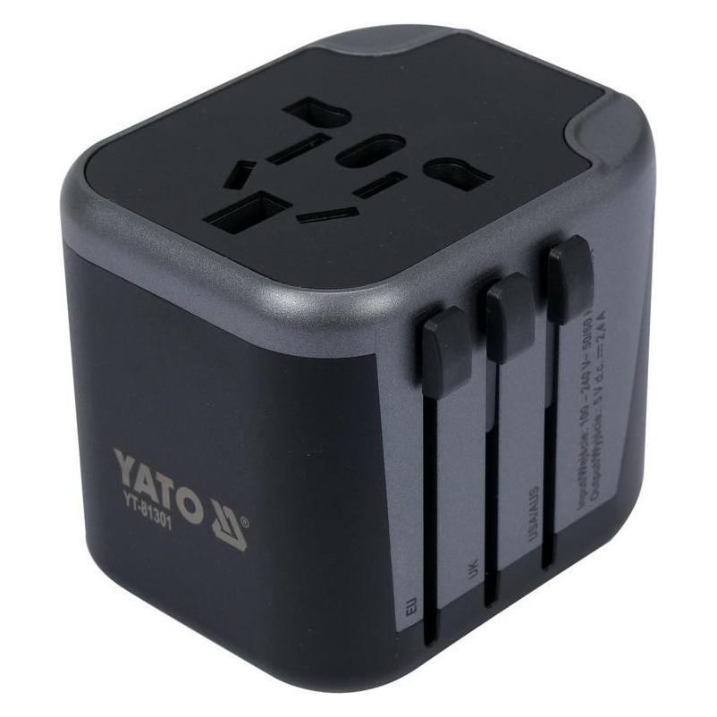 Yato Adapter Podróżny Uniwersalny 2 x USB 12w (YT-81301)