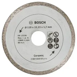 Diamanttrennscheibe für Fliesen, Durchmesser: 110 mm