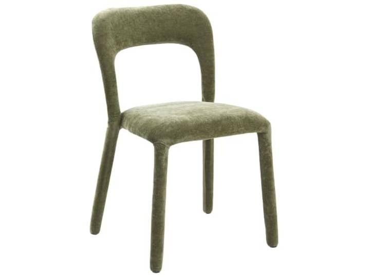 Esszimmerstuhl 2er Set Chenille grün gepolstert Retro Stil Lakeville