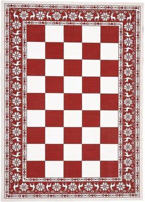 YUN Runner Rug, Washable Christmas Checkered Rug, Non Slip Low Pile Carpet for Entryway or Kitchen