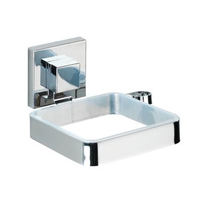 WENKO Vacuum-Loc® Haartrocknerhalter Mod. Quadro Edelstahl, Befestigen ohne bohren