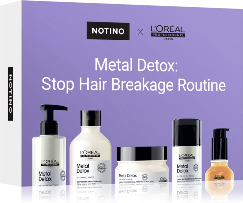 Beauty Discovery Box Notino × L'Oréal Professionnel –⁠⁠⁠⁠⁠⁠ Metal Detox: Stop Hair Breakage Routine ensemble pour femme