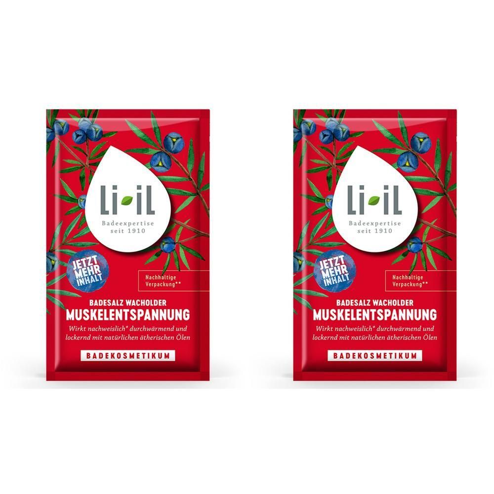 Li-Il Badesalz Wacholder Muskelentspannung 2x 2x80 g Bad