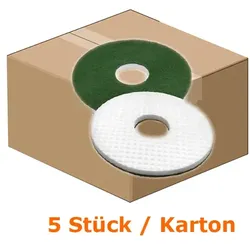 Melamin Pad Arcora 15 Zoll 381 mm grünes Rundpad 5 Stück zum Entfernen von Schmutz und Altbelag