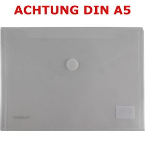 Foldersys Dokumententasche 40154-04, A5, transparent, für 90 Blatt, 10 Stück