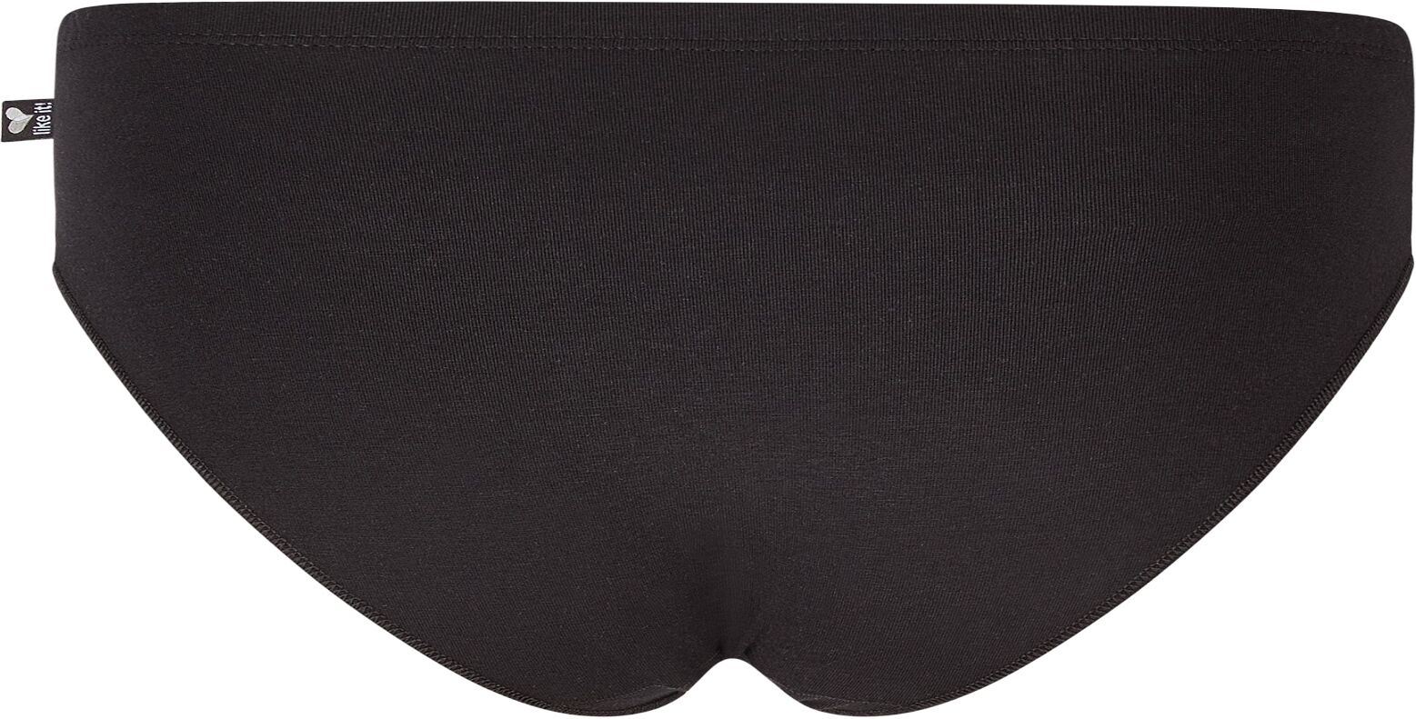 Like It! Brasilslip LIKE IT Gr. S, schwarz, Unterhosen, Damen, S, Obermaterial: 48% Baumwolle, 48% Modal, 4% Elasthan, clean, unifarben, Brasilslip, atmungsaktiv, bequem, basic, pflegeleicht, elastisch schwarz S