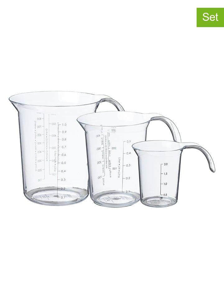 Plast Team 3er-Set: Messbecher "Palermo" in Transparent - onesize