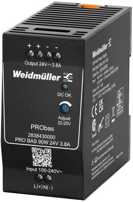 Weidmüller Alimentation PRO BAS 24V CC 3,8A 90W à vis (2838430000)
