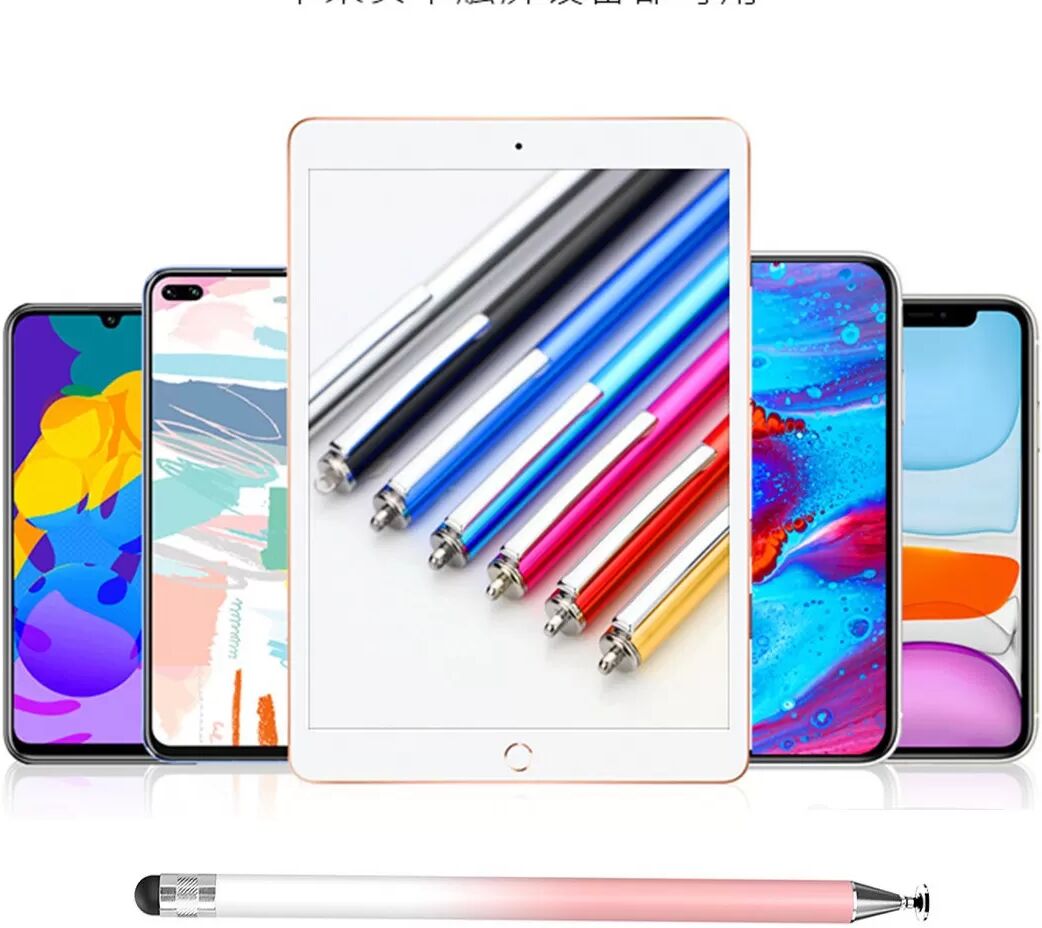 INF 201K Dual Tip Stylus: Silikon & Klare Disc, Kompatibel mit Touchscreen-Geräten
