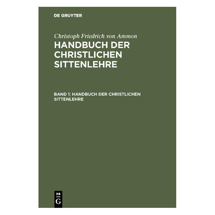 De Gruyter Ammon:Christoph Friedrich von Ammon: Ha (Deutsch, Hardcover, Christoph Friedrich Ammon) (67771654)